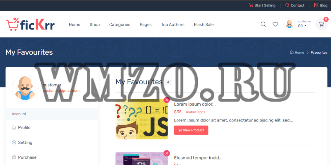 ficKrr v1.6 - торговая площадка цифровых продуктов
