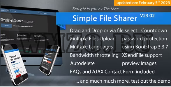 Скрипт хостинга файлов - Simple File Sharer v3.60