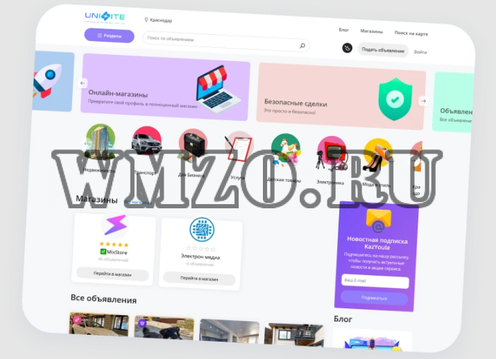 Unisite 4.7 nulled - Скрипт доски обьявлений