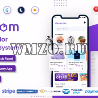 Hexacom v6.0 NULLED single vendor eCommerce App with Website, Admin Panel and Delivery boy app