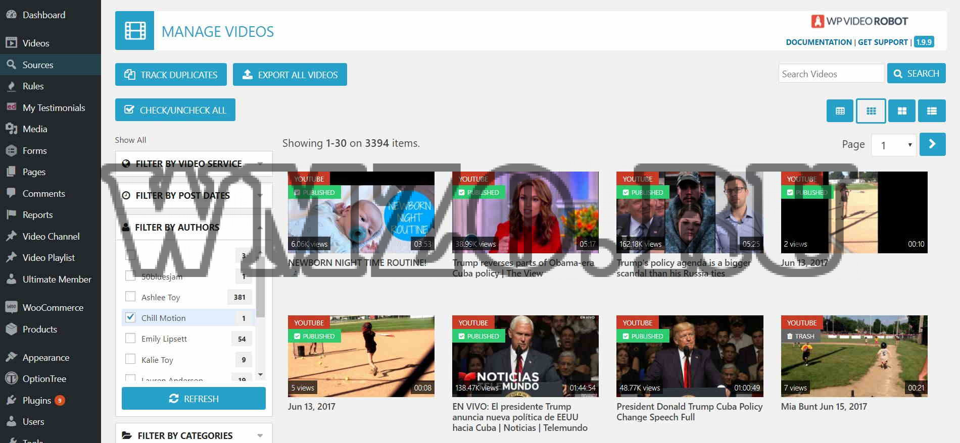 WordPress Video Robot v1.17.0 NULLED - видеопортал на WordPress