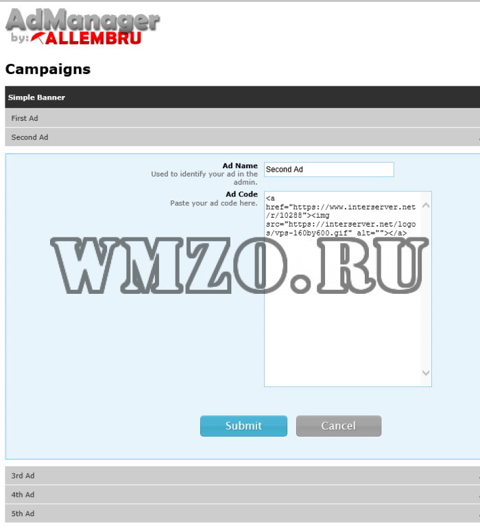 Ad Manager by Allembru - Скрипт ротатор баннеров