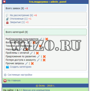 Тикеты для DCMS-SOCIAL