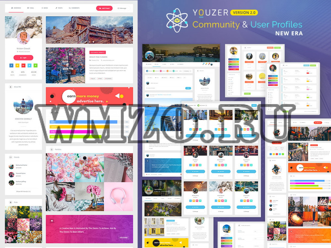 Youzify (formerly Youzer) v3.5.6 – сообщества и профили пользователей WordPress