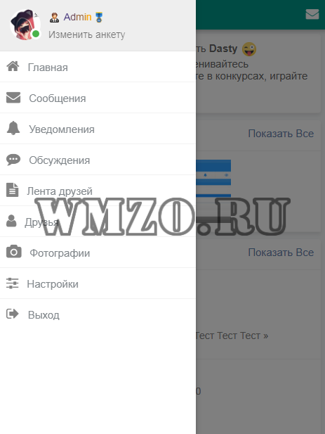 Соц сеть на ds - Dasty